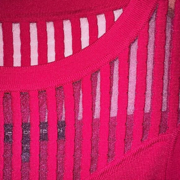 French Connection Rose Magenta Haze Pink Fit & Flare Dress Size 6 - Picture 6 of 12